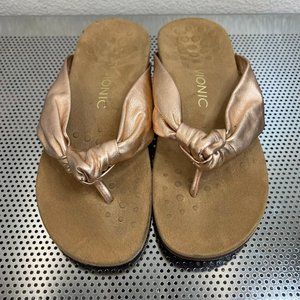 Vionic Womens Rest PIPPA Toepost Sandals ROSE GOLD Size 7